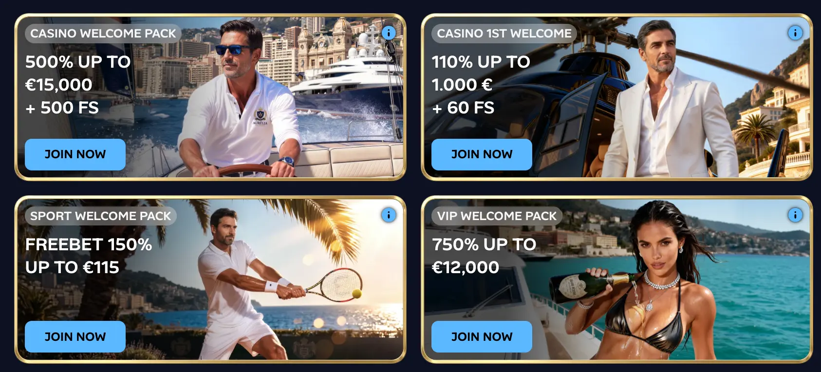 Villaspin Casino welcome package overview